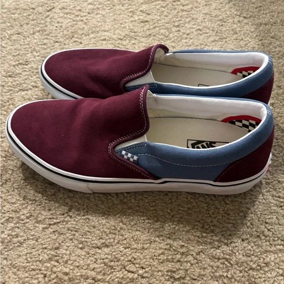 Vans Skate slip on moonlight blue & maroon men’s shoes size 12 - Picture 2 of 4